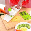 Vegetable Cutter Peeler Slicer Grater Julienne Kitchen Gadget Mandoline Slicer with 4 Interchangeable Stainless Steel Blades